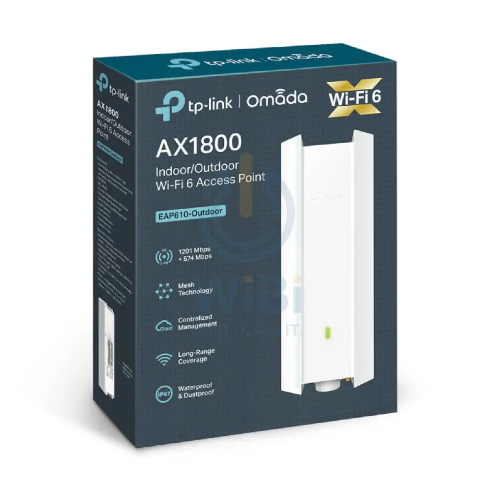 TP-Link EAP610-Outdoor (AX1800) Outdoor WiFi 6 Access Point - 5GHz (1201 Mbps) / Gigabit LAN Networking Products >