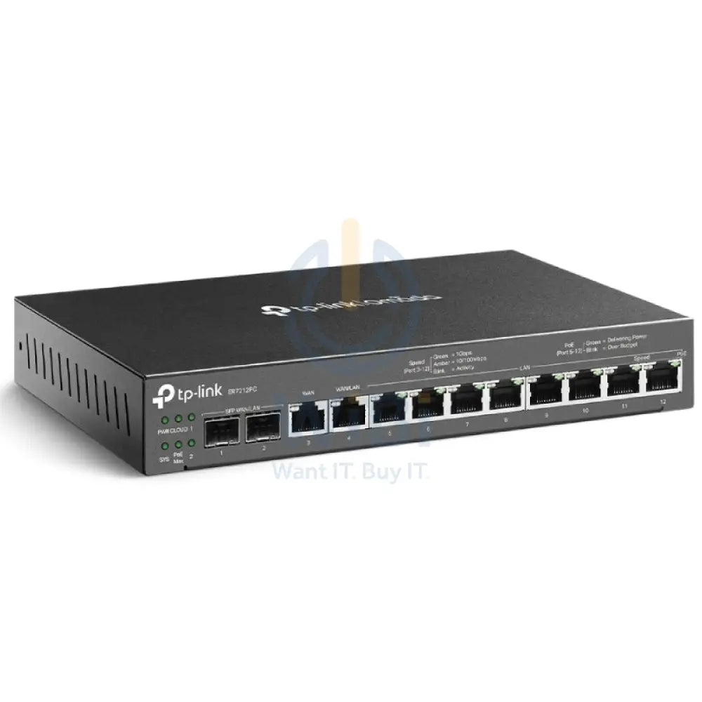 تي بي لينك (ER7212PC) أومادا 3 في 1 جيجابت راوتر VPN - 8 منافذ PoE / جيجابت شبكة محلية WAN / جيجابت شبكة محلية للشبكات >>