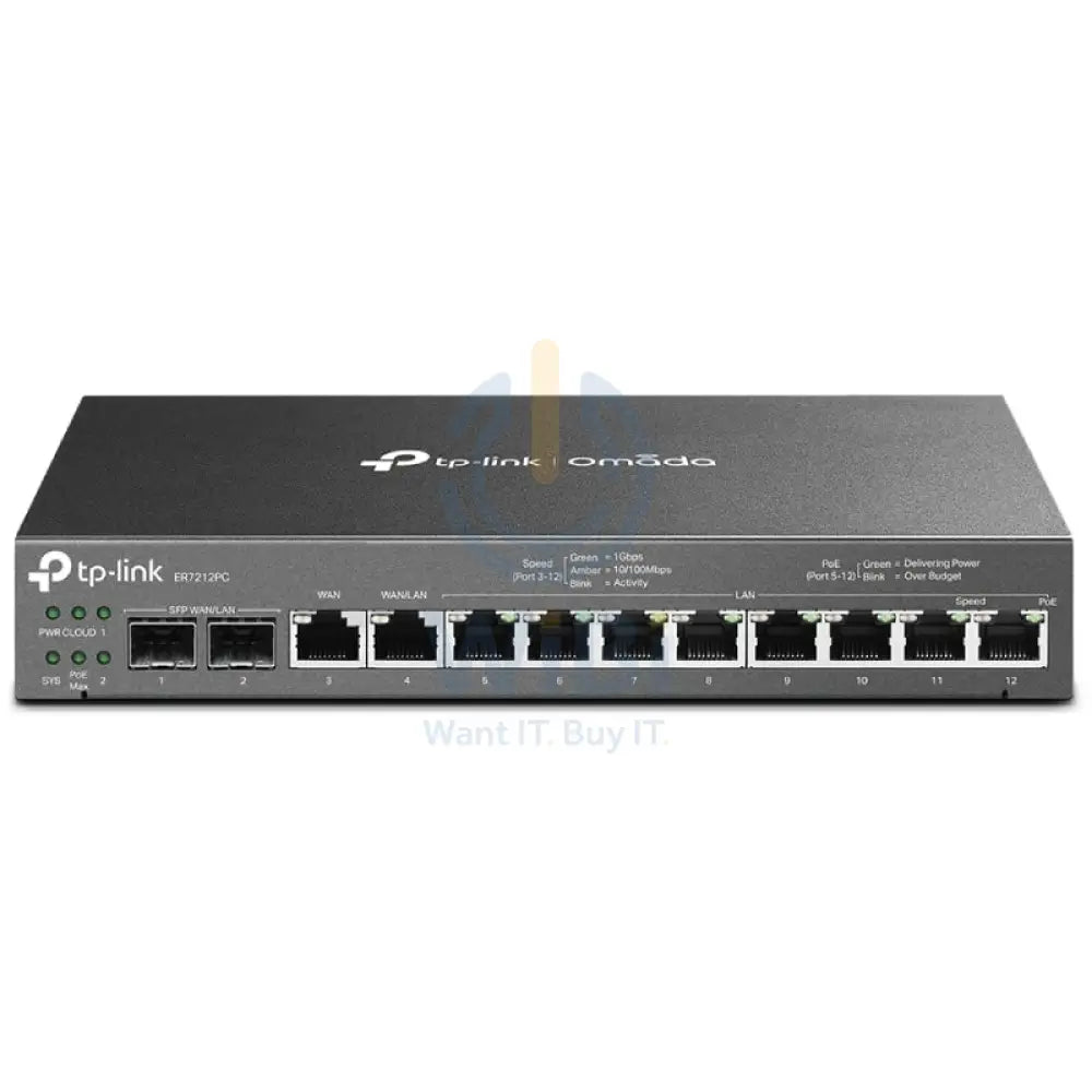 تي بي لينك (ER7212PC) أومادا 3 في 1 جيجابت راوتر VPN - 8 منافذ PoE / جيجابت شبكة محلية WAN / جيجابت شبكة محلية للشبكات >>