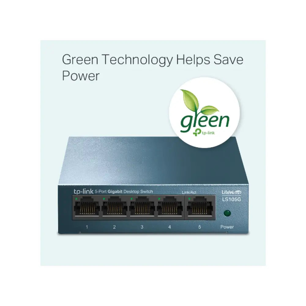 TP-Link (LS105G) Gigabit Desktop Switch - 5-Port / Unmanaged / Desktop Networking Products > Switches