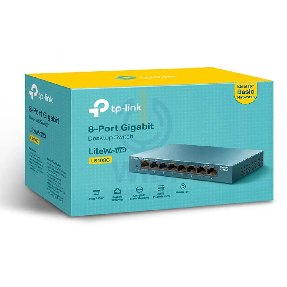 TP-Link (LS108G) 8-Port Desktop Switch - 1000Mbps / LAN Networking Products > Switches