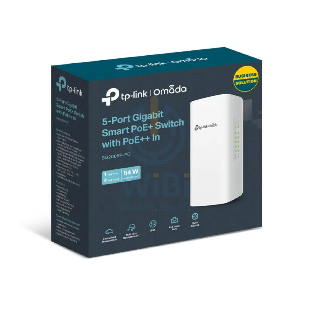 تي بي لينك (SG2005P-PD) أومادا منفذ ذكي مفتاح مع منفذ طاقة +++داخل منفذ طاقة +خارج - 10 جيجابت في الثانية / شبكة محلية