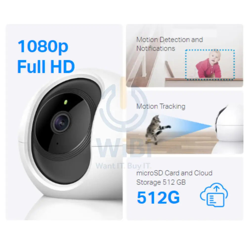 TP-Link TAPO C200 Pan/Tilt Home Security Wi-Fi Camera - 1080P FHD Cameras > Security Cameras