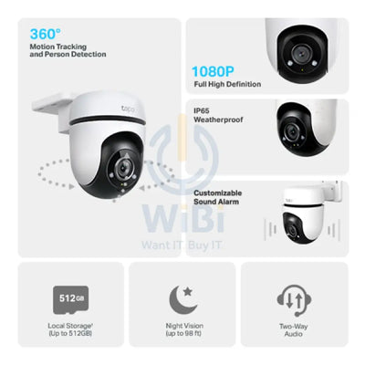 TP-Link (Tapo C500) Outdoor Pan/Tilt Security WiFi Camera - 1080p Full HD Cameras > Security Cameras