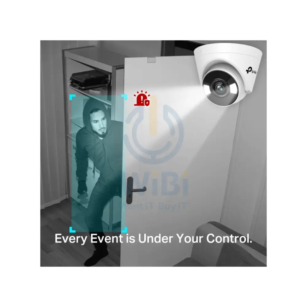 TP-Link VIGI 4MP Full-Color Turret Network Camera - RJ45 / White Cameras > Security Cameras