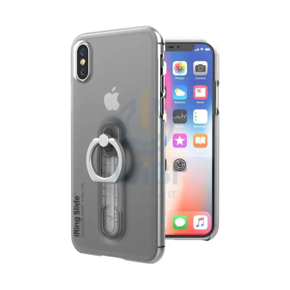 TPU شفاف حافظة - ايفون X / الحلقة حامل / شفاف