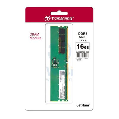 Transcend Long-DIMM Long-DIMM كمبيوتر مكتبي كمبيوتر مكتبي - 16 جيجابايت / DDR5 / وحدة اكسسوارات DDR5 / وحدة ذاكرة DDR5 / وحدةذاكرة