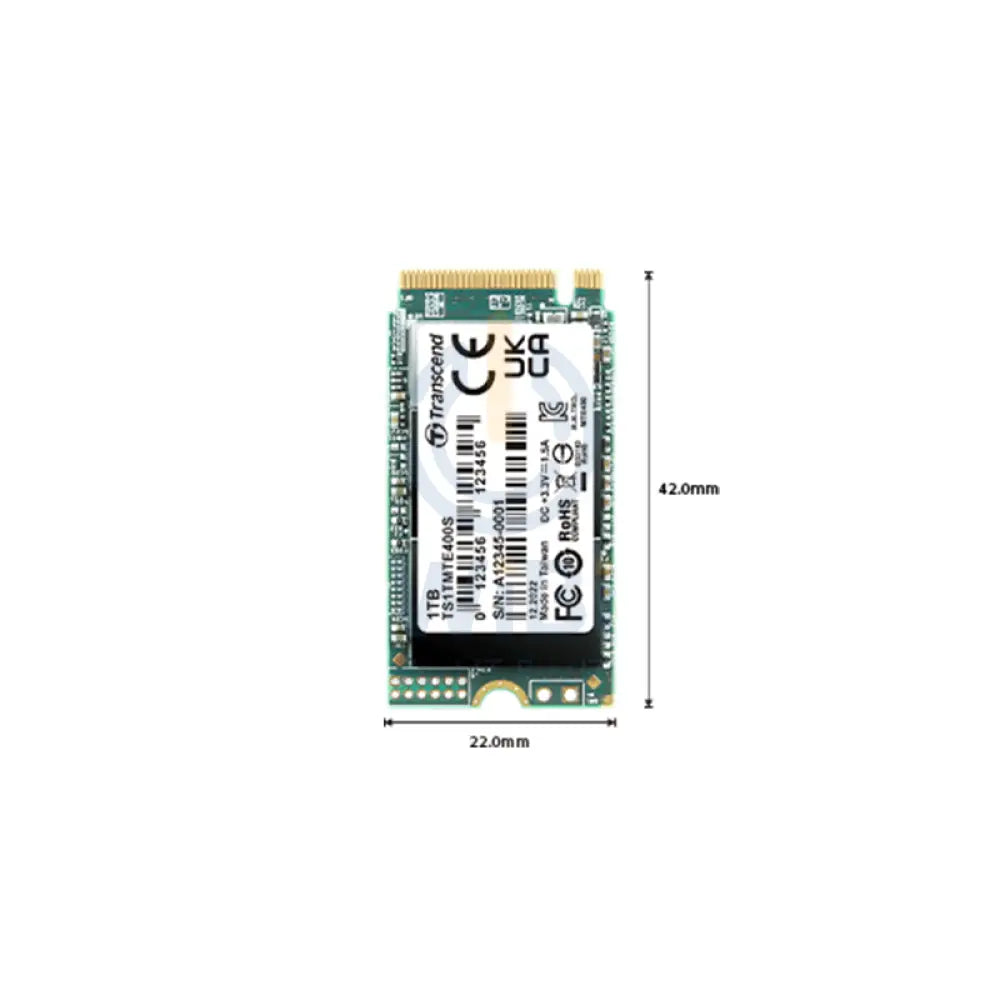 ترانسسيند PCIe 400S - 1 تيرابايت / فوق إلى 2000/1700 ميغابت في الثانية / م.2 2242 / PCIe / إس إس دي صلبة حالة محرك) تخزين > حالة محرك
