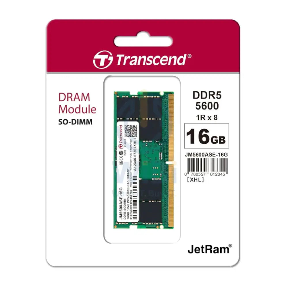 Transcend SO-DIMM Memory - 16GB / DDR5 / Memory Module Accessories > Memory > Laptop Memory