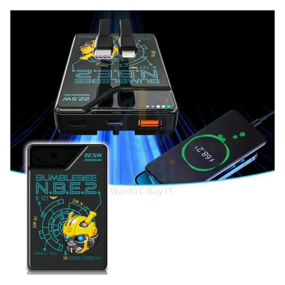 Transformers TF-D10 Bumblebee Dual-Wire Power Bank - 10,000mAh / Bumblebee Accessories > Power Bank