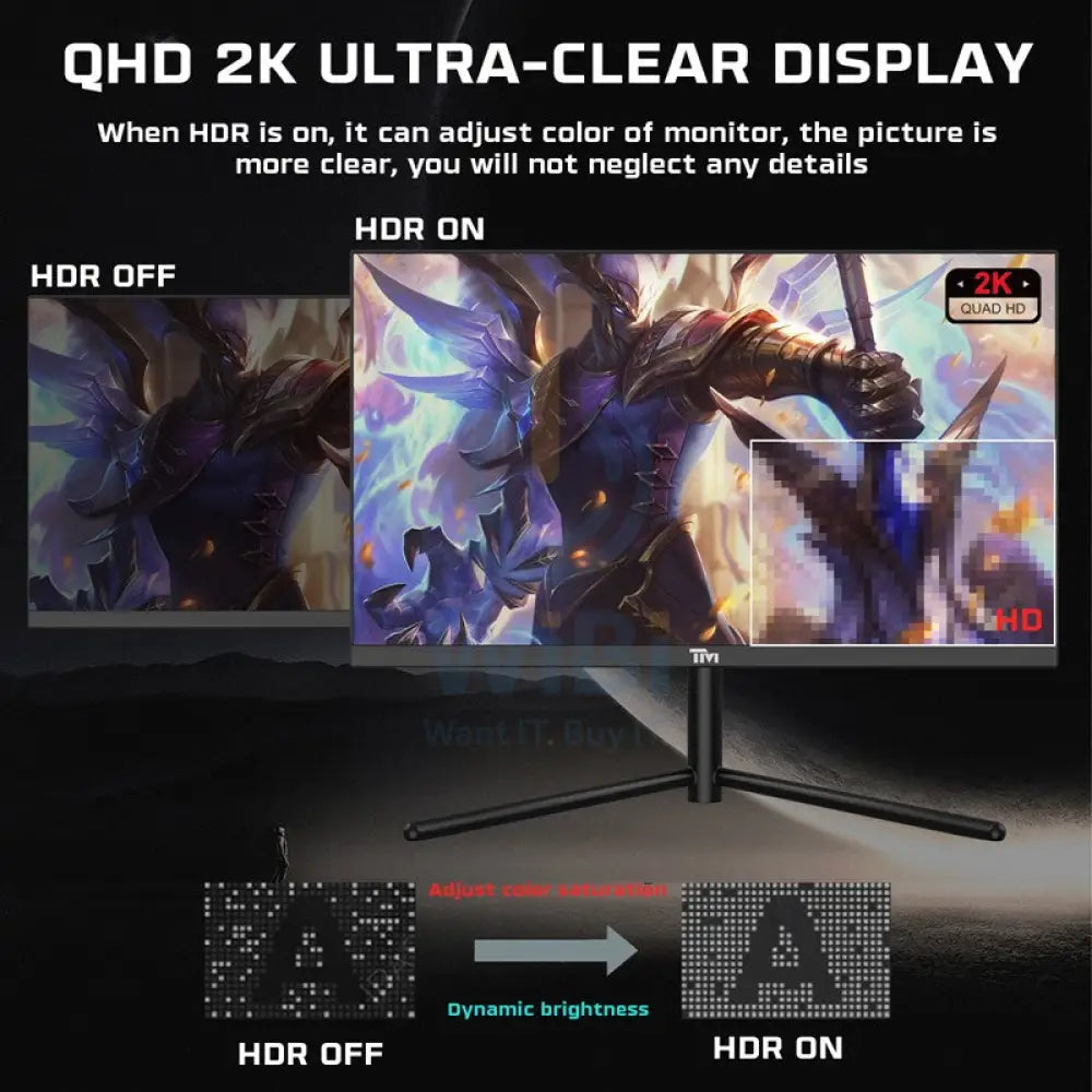 Twisted Minds Gaming Monitor - 27’’ QHD / IPS / 165Hz / 0.5MS / HDMI 2.1 / HDR400 RGB / Black - Monitor Monitors &