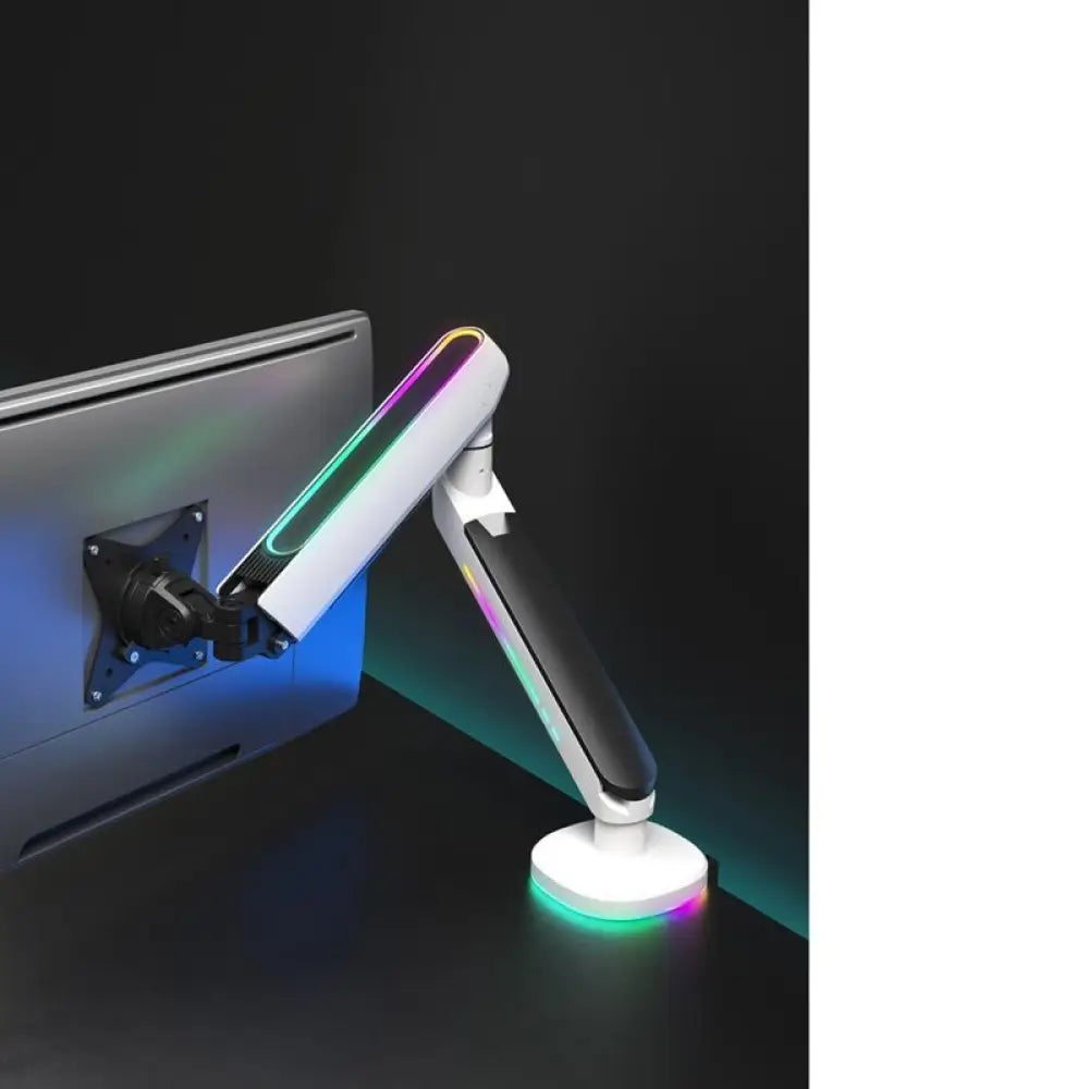 Twisted Minds Single Monitor Arm RGB Lighting Stand - 17’’-32’’ Inch / 477mm / RGB / White Accessories > Other