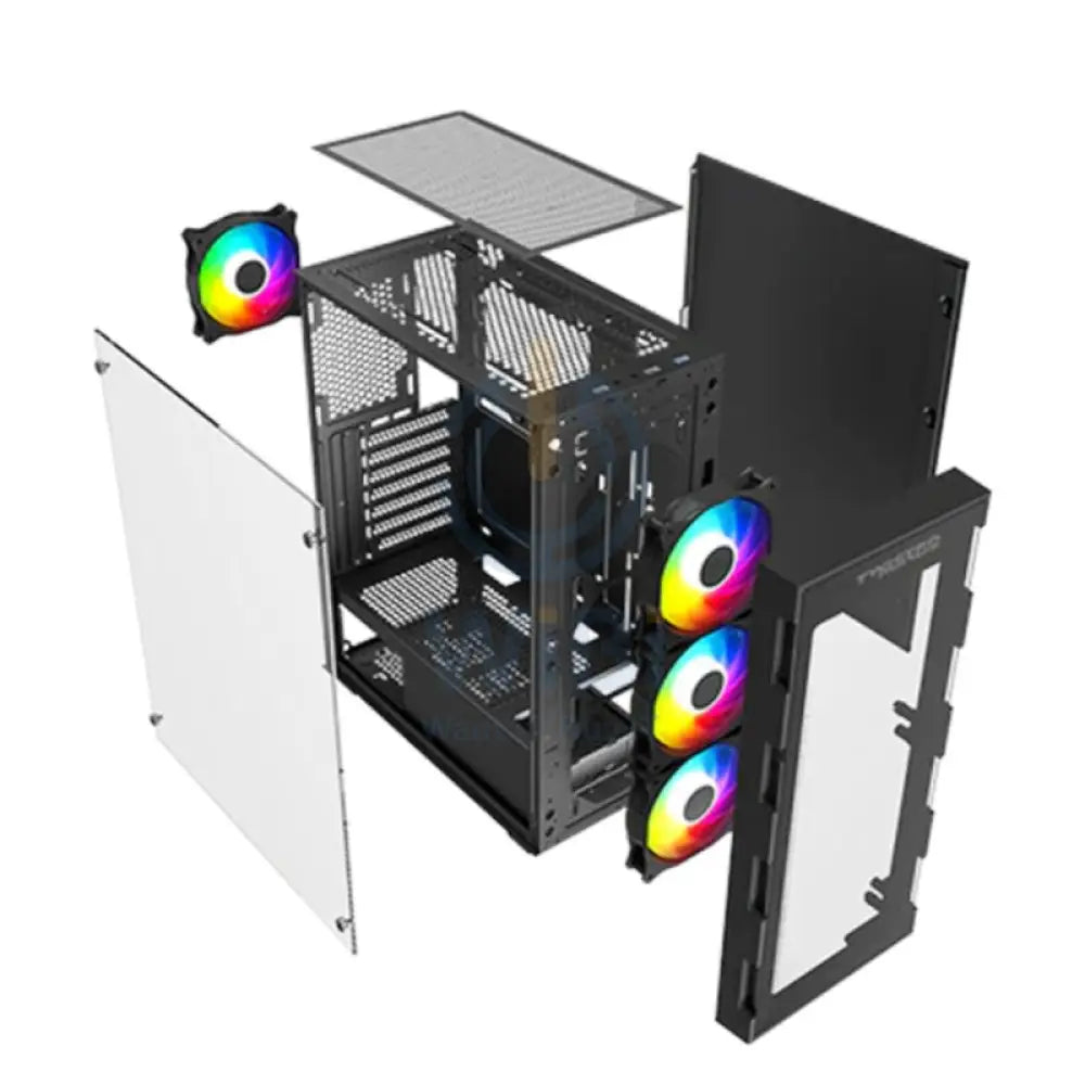 Twisted Minds Titan Glass Mid Tower Gaming Case - Black Gaming Consoles > Gaming Zone