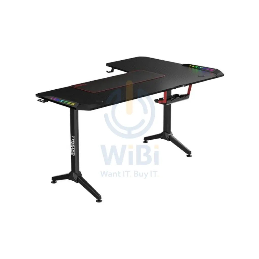 Twisted Minds WARRIOR L-Shaped RGB Gaming Desk - Left / Black Accessories > Other Accessories > Gaming Zone