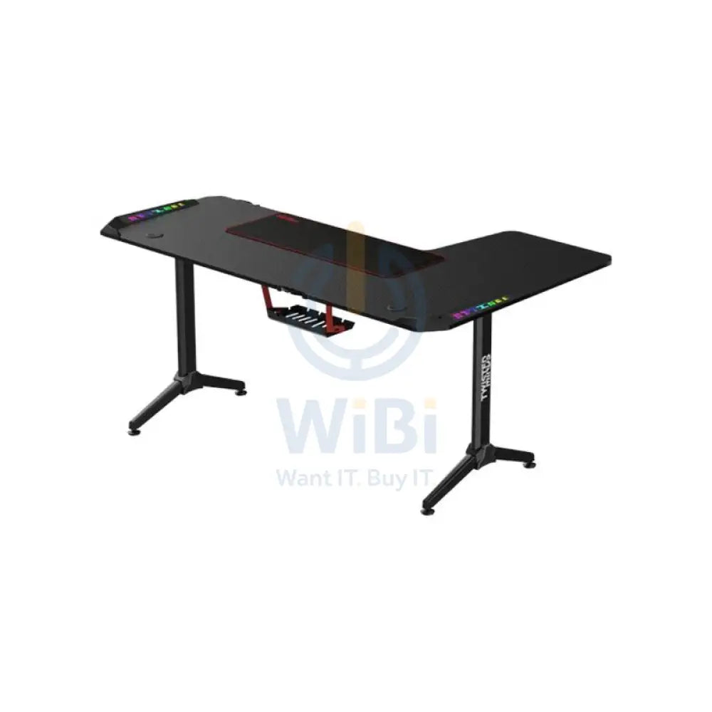 Twisted Minds WARRIOR L-Shaped RGB Gaming Desk - Left / Black Accessories > Other Accessories > Gaming Zone