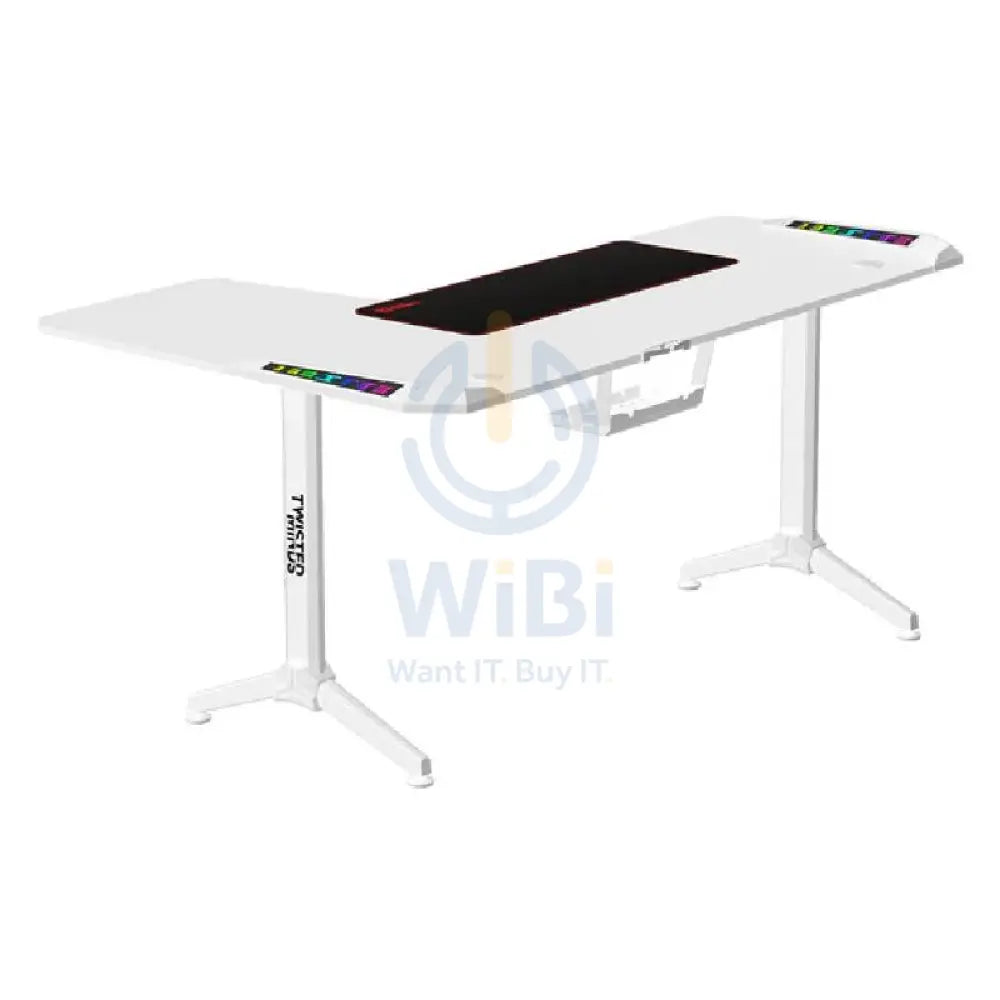Twisted Minds WARRIOR L-Shaped RGB Gaming Desk - Right / White Accessories > Other Accessories > Gaming Zone