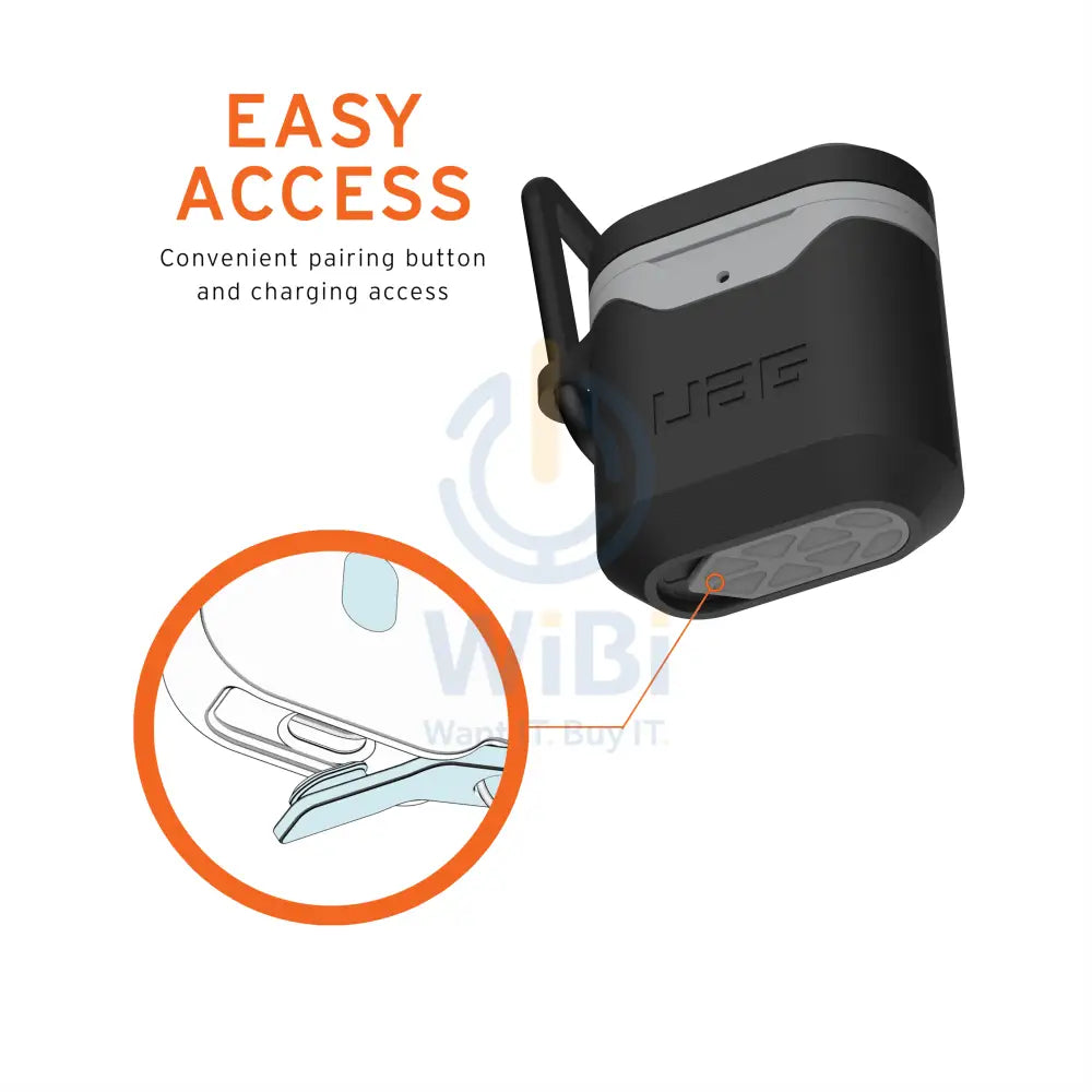UAG Apple Airpods Gen 1& 2 Hard Case V2 - Black/Grey Accessories > Mobiles & Tablets > Mobiles