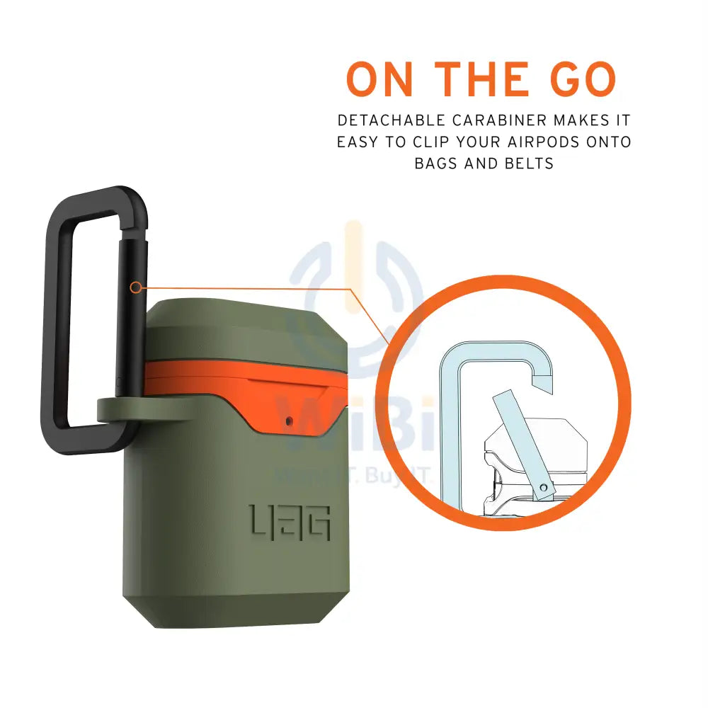UAG Apple Airpods Gen 1 & 2 Hard Case V2 - Olive/Orange Accessories > Mobiles & Tablets > Mobiles > Offer Zone
