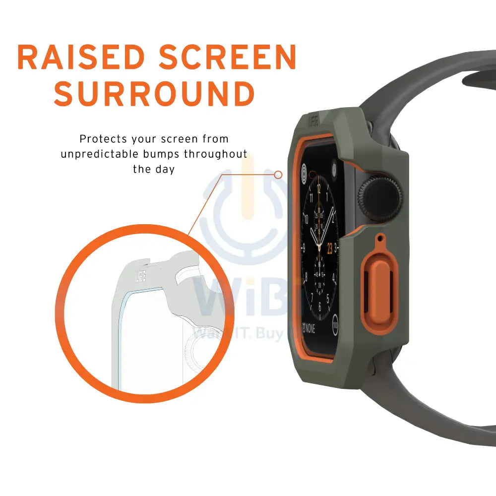 UAG Apple Watch 44mm Series 4/5/6/SE/SE2 Civilian Case - Olive/Orange Accessories > Smart Watches > Offer Zone