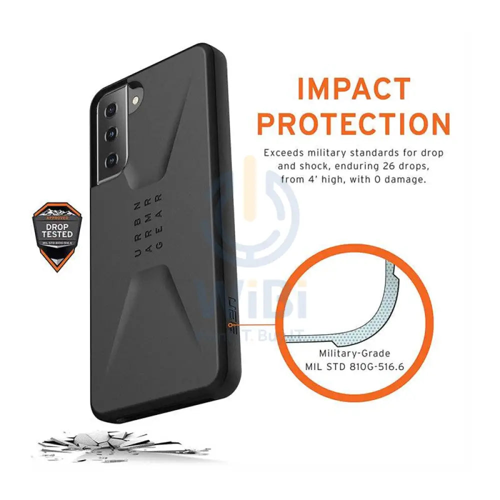 UAG Civilian Case - Samsung Galaxy S21 Plus / Black Accessories > Mobiles & Tablets > Mobiles > Screen Protectors &