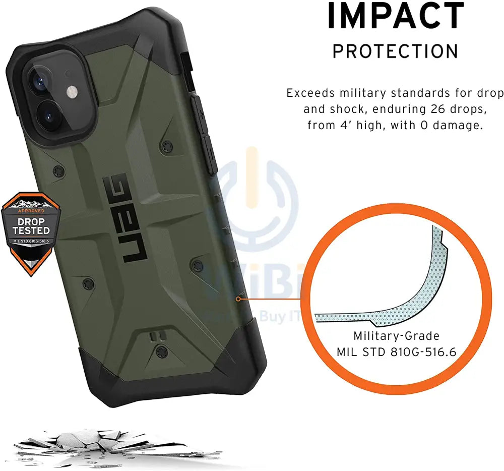 UAG iPhone 12 mini Pathfinder Case - Olive Accessories > Mobiles & Tablets > Mobiles > Screen Protectors & Covers