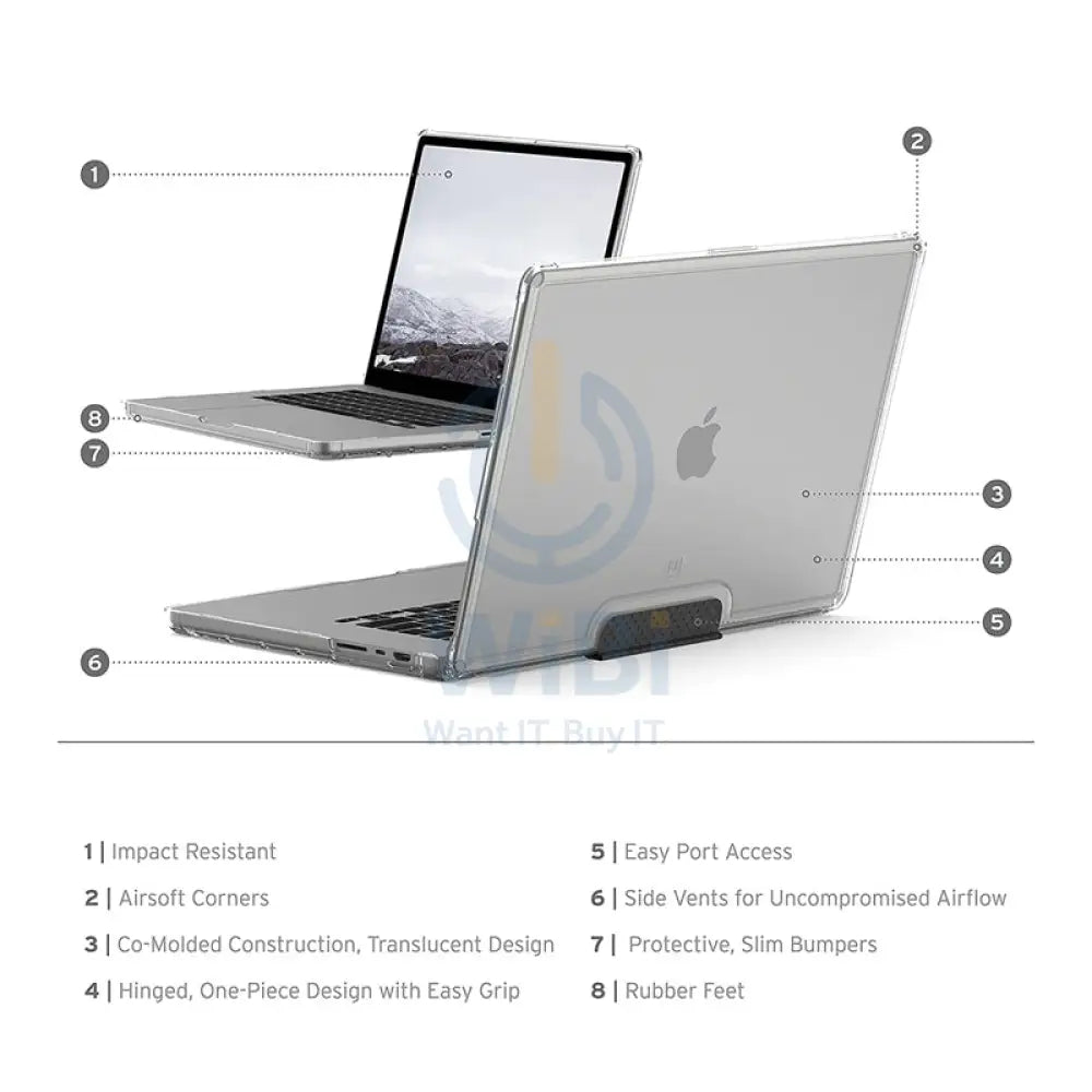 UAG Lucent Case - Apple MacBook Pro 14’’ / Ice/Black Accessories > Other Laptop Accessories