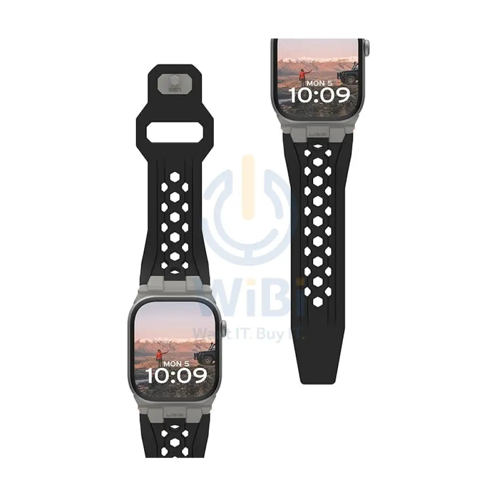 UAG Monarch Strap for Apple Watch 49/45/44/42mm - Black/Titanium Accessories > Smart Watches > Straps