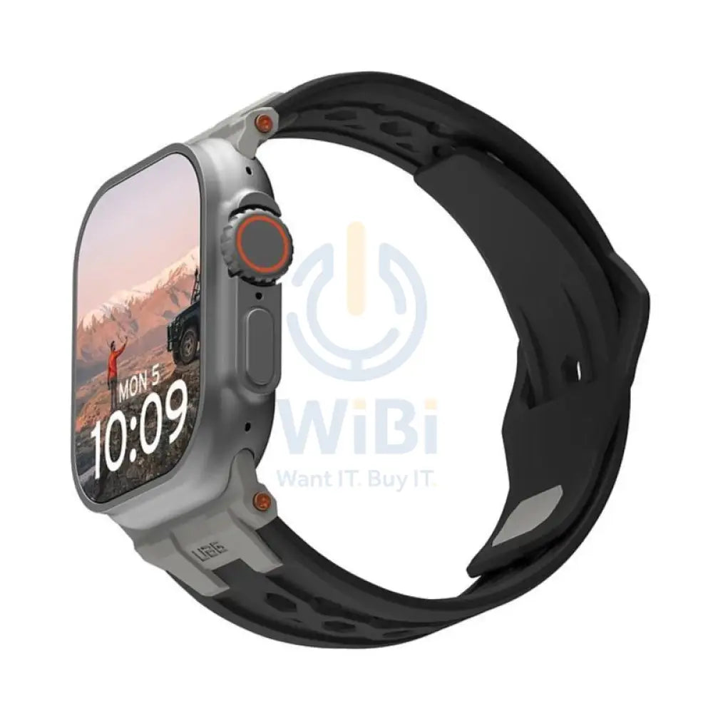 UAG Monarch Strap for Apple Watch 49/45/44/42mm - Black/Titanium Accessories > Smart Watches > Straps