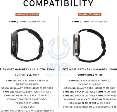UAG Universal Watch (20mm Lugs) Active Strap - Black Accessories > Smart Watches