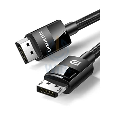 UGREEN DP 1.4 Male to Male Plastic Case Braided Cable - 2 Meter / Black Accessories > Cables & Converters > Cables >
