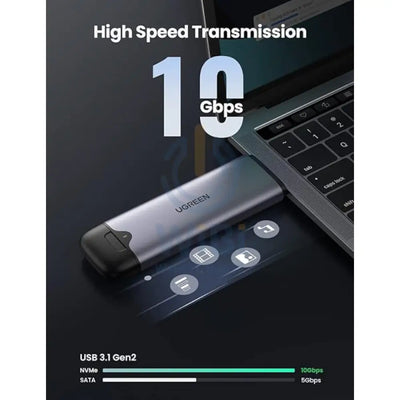 UGREEN M.2 NVME Portable SSD Enclosure - 10Gbps / USB-C / USB-A Accessories > Storage > Media Card Reader > Offer Zone
