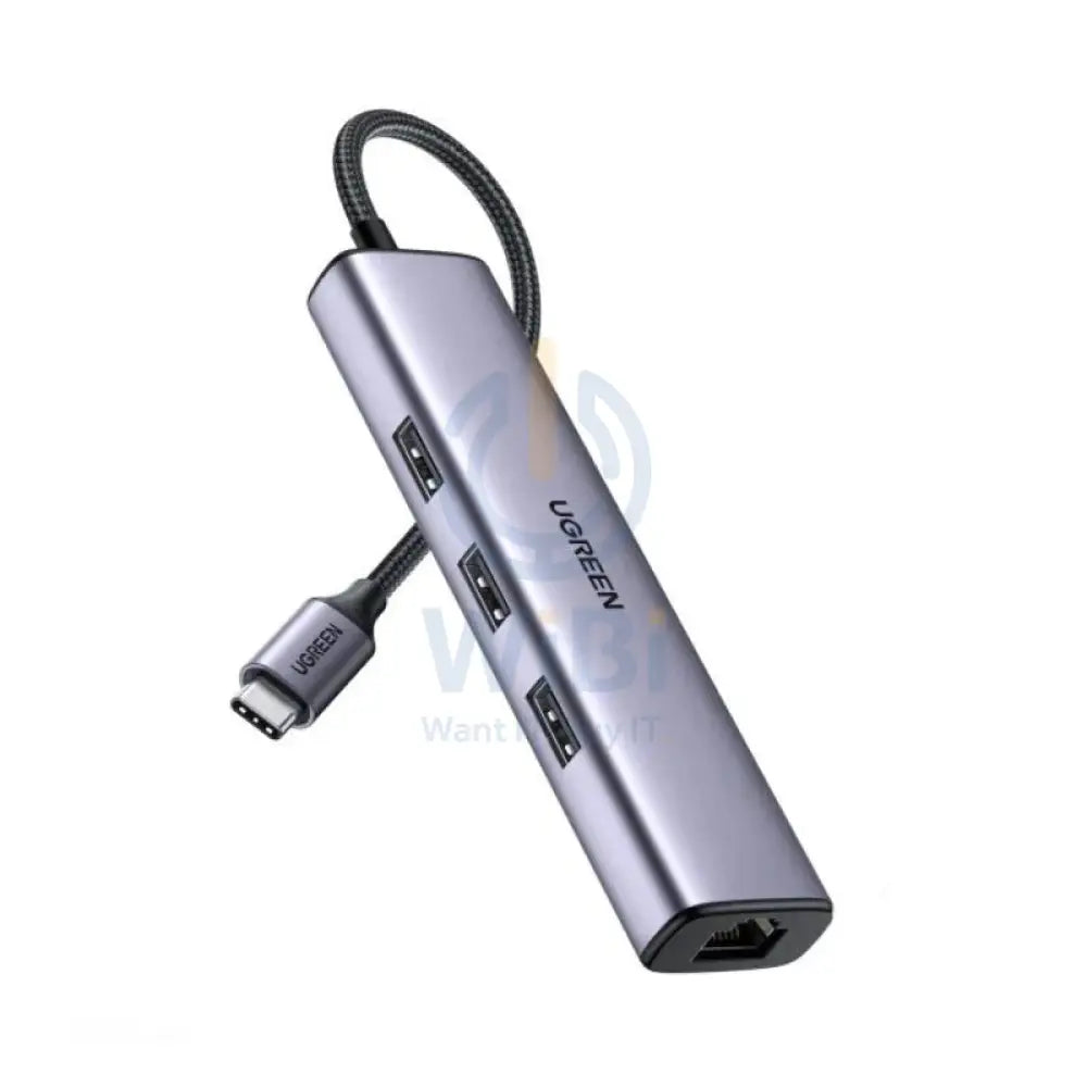 Ugreen multifunctional adapter HUB USB Type C - 3 x USB / Ethernet RJ-45 / USB Type C PD - Grey Accessories > Cables &