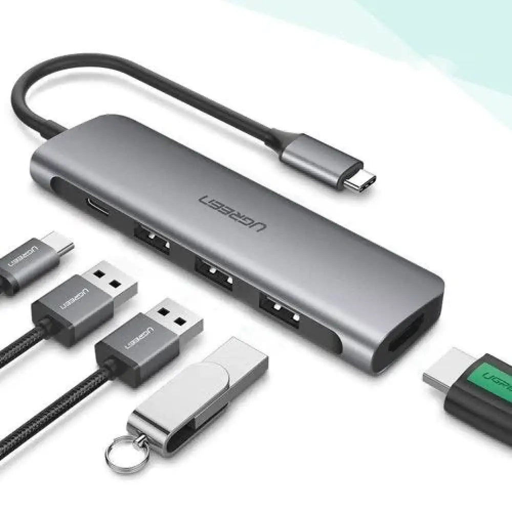 UGREEN USB C Hub 7 in 1 USB-C Hub with 4K HDMI 100W Power Delivery USB-C (CM195 15214) Accessories > Cables &
