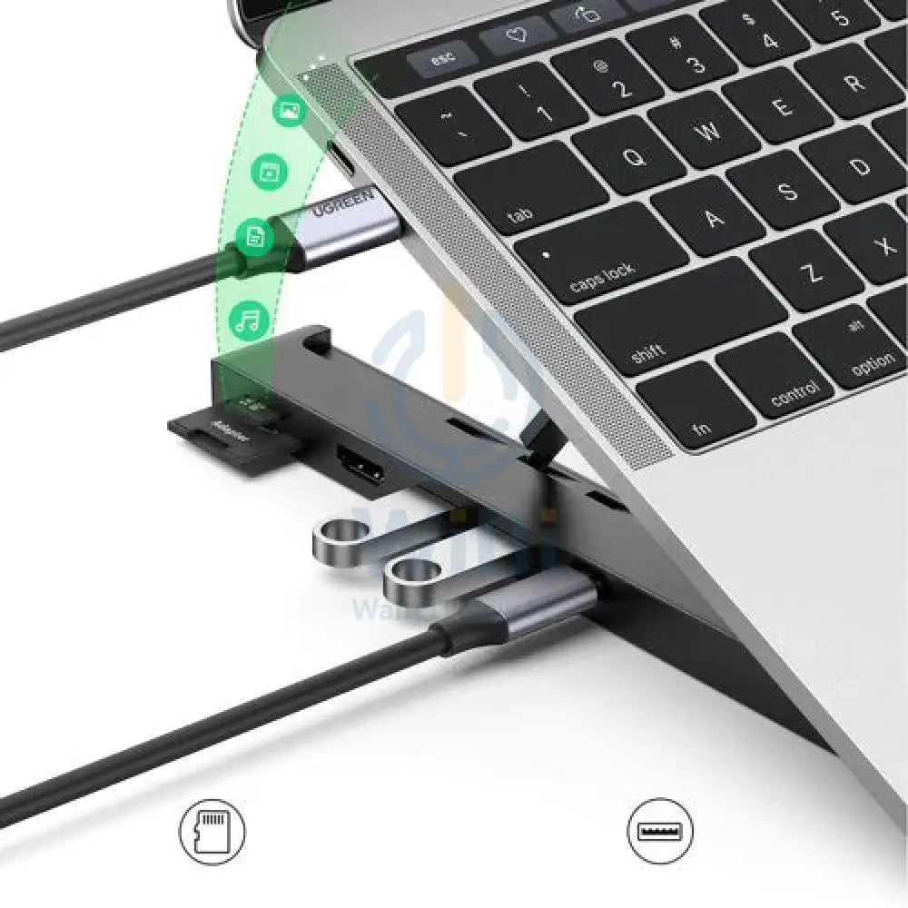 UGREEN USB-C to 2*USB3.0 + HDMI + SD + TF Card Reader Docking Station Accessories > Other Laptop Accessories > Offer