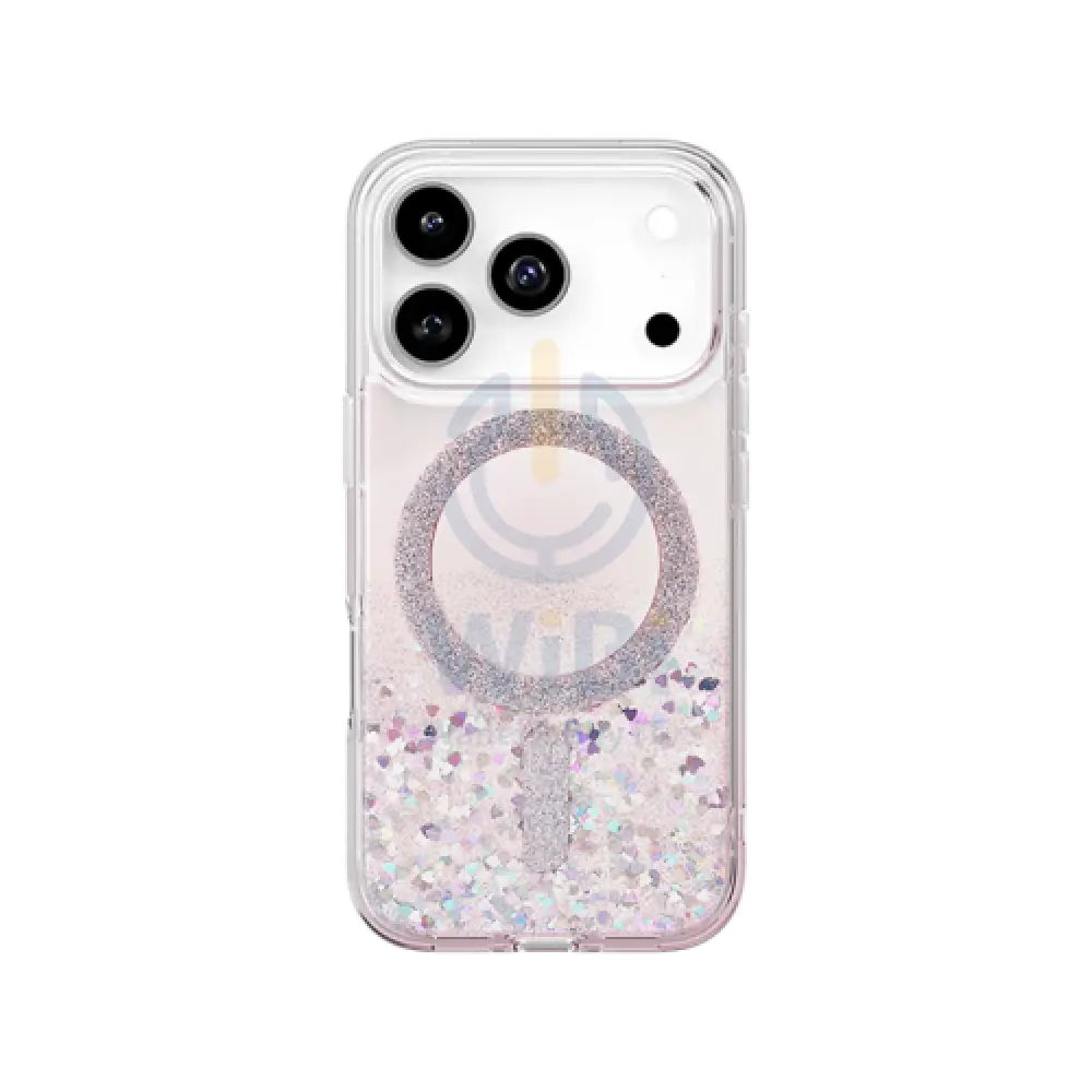 Uniq Coehl Solea Magclick Charging for Apple iPhone 17 Pro (2025) 6.3’’ - Glitter Hearts Accessories > Mobiles &