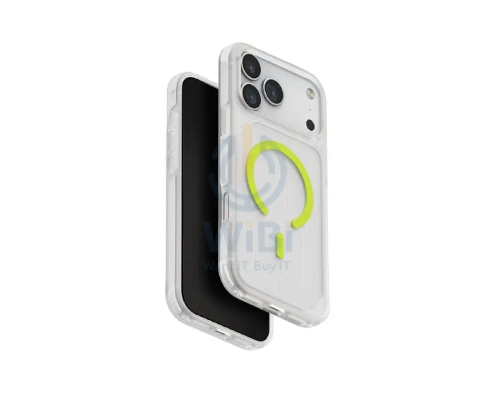 UNIQ Hybrid Combat Active Magclick Charging For iPhone 17 Pro Max (2025) 6.9 - Frost Clear / Lume-Lime Accessories >