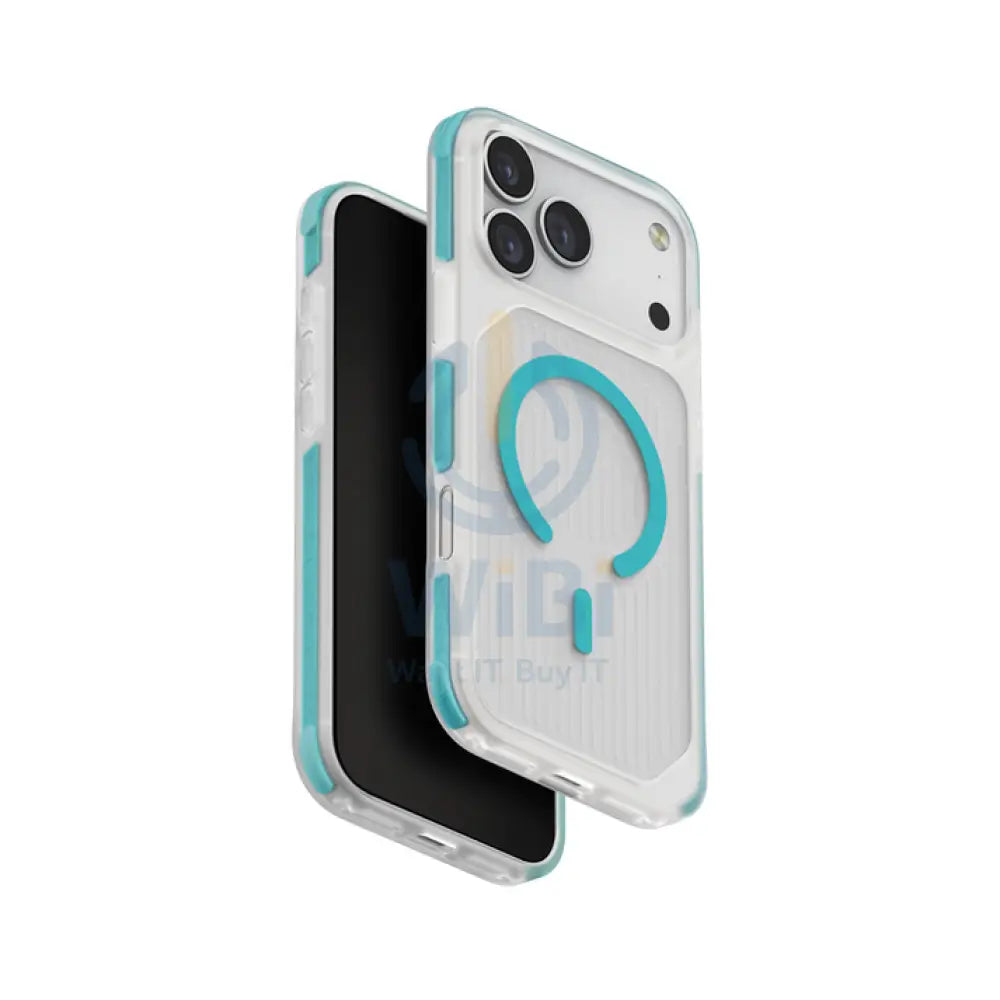 UNIQ Hybrid Combat Active Magclick Charging For iPhone 17 Pro Max (2025) 6.9 - Frost Clear / Turquoise Accessories >