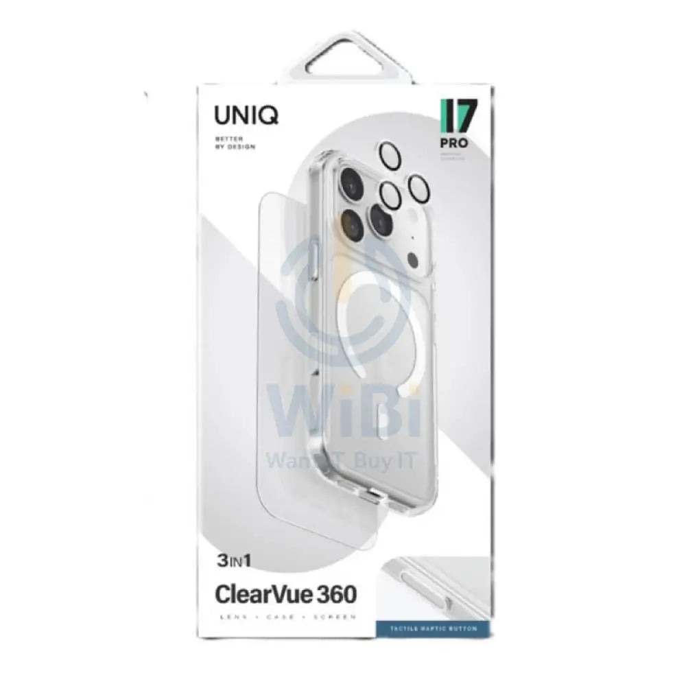 Uniq Hybrid Magclick Charging Clearvue 360 Essential Bundle Pack for Apple iPhone 17 Pro - Clear Accessories > Mobiles