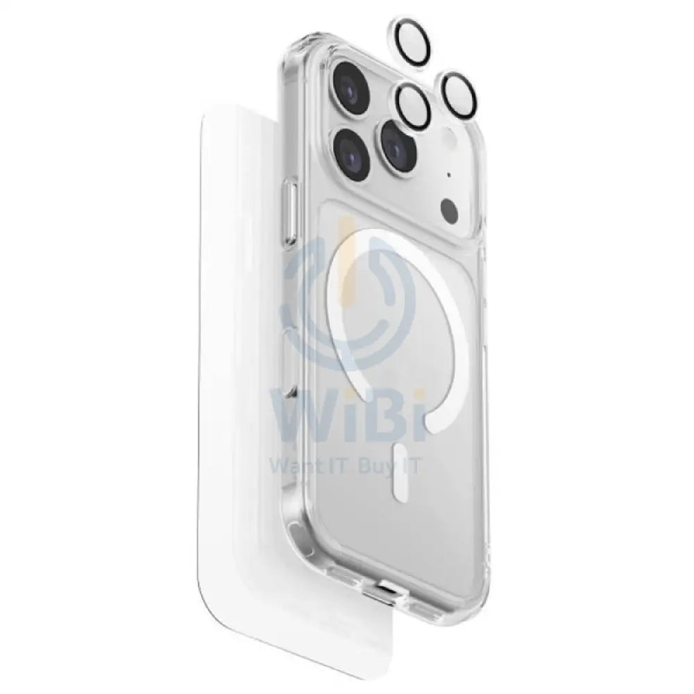 Uniq Hybrid Magclick Charging Clearvue 360 Essential Bundle Pack for Apple iPhone 17 Pro Max - Clear Accessories >