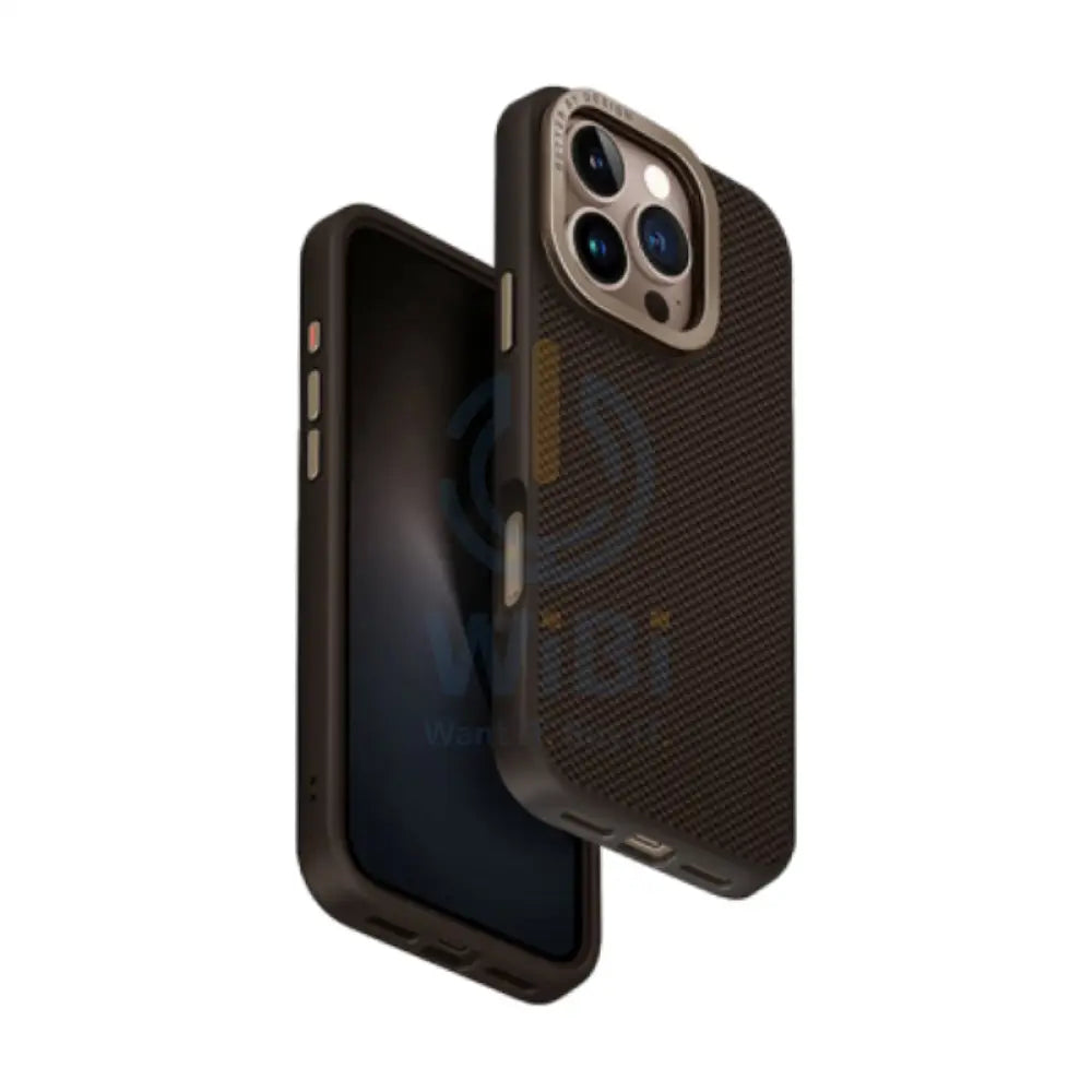 Uniq Hybrid Magclick Charging Keva Max With Camera Stand for iPhone 16 Pro Umber Brown Accessories > Mobiles & Tablets