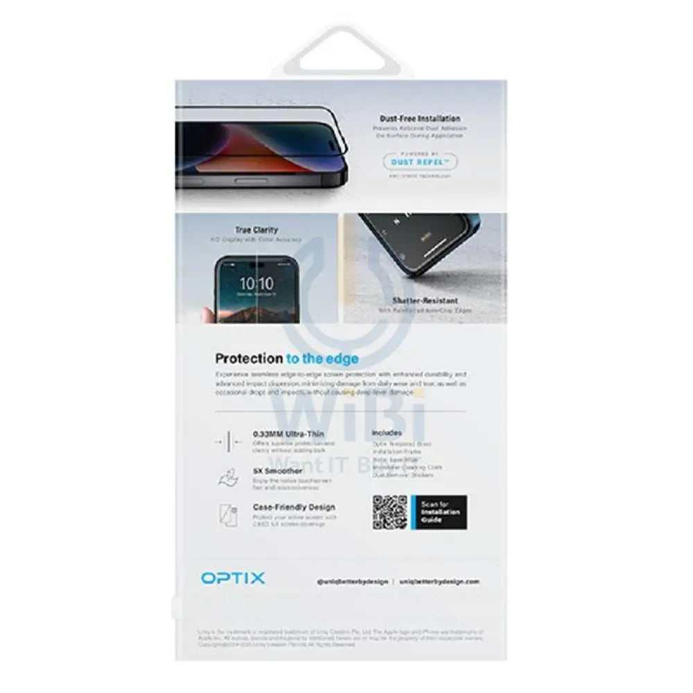Uniq Optix Vivid Clear Glass Screen Protector - Apple iPhone 16 Pro (2024) / Vivid Clear Accessories > Mobiles &