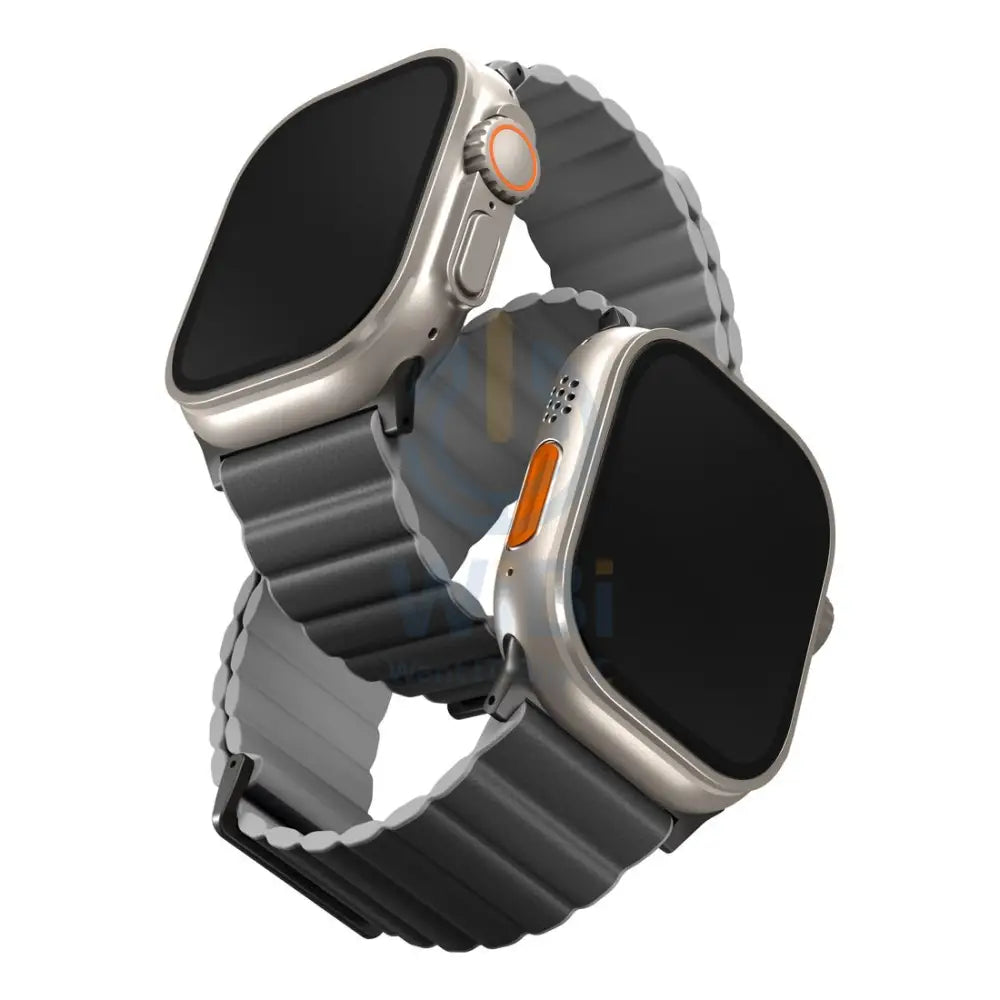 Uniq Revix Premium Edition Reversible Strap For Apple Watch 49/45/44/42mm – Charcoal Grey / Ash Grey Accessories >