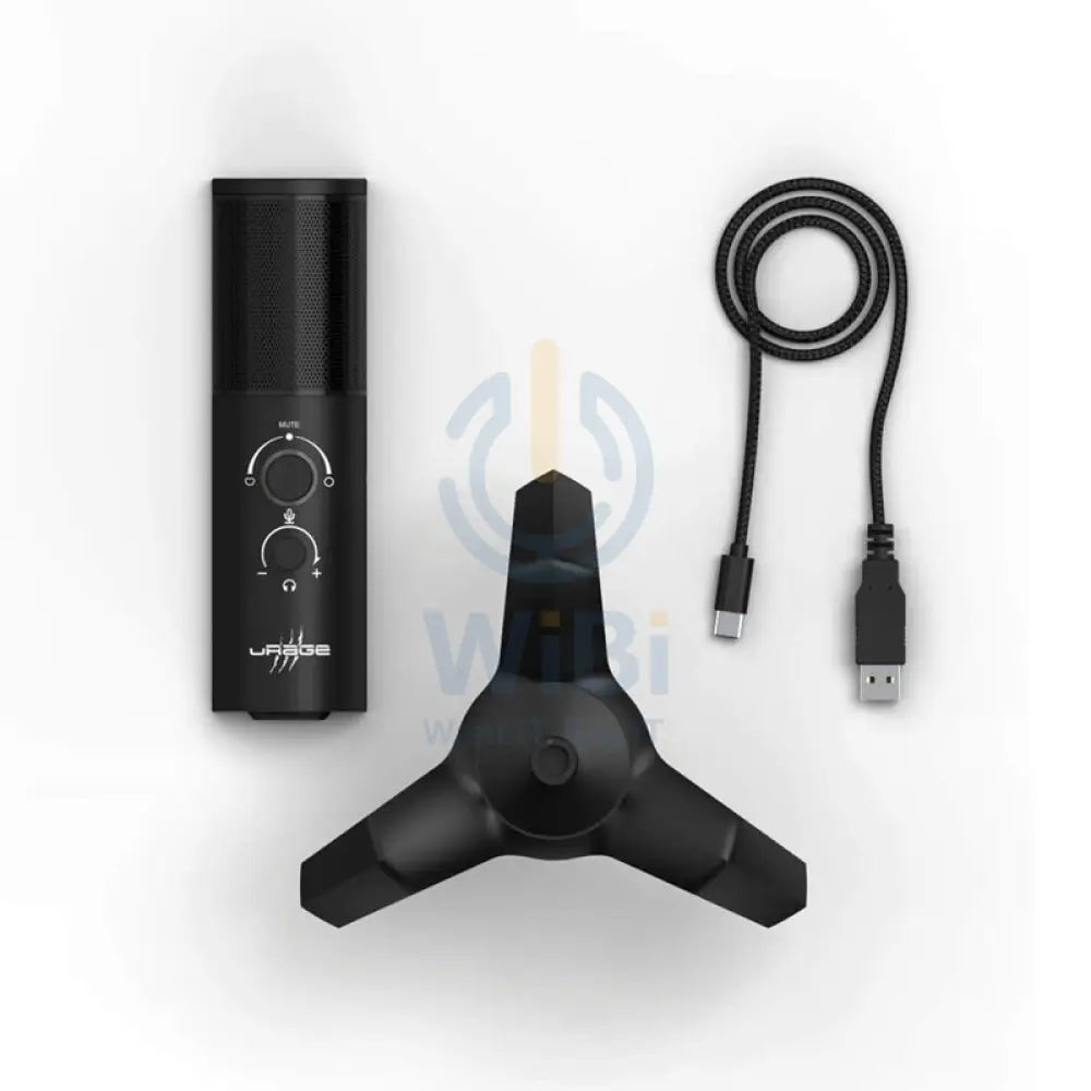 uRage Stream 750 HD USB Illuminated Streaming Microphone - 2.5M / USB / Wired - Black Accessories > Audio > Microphone