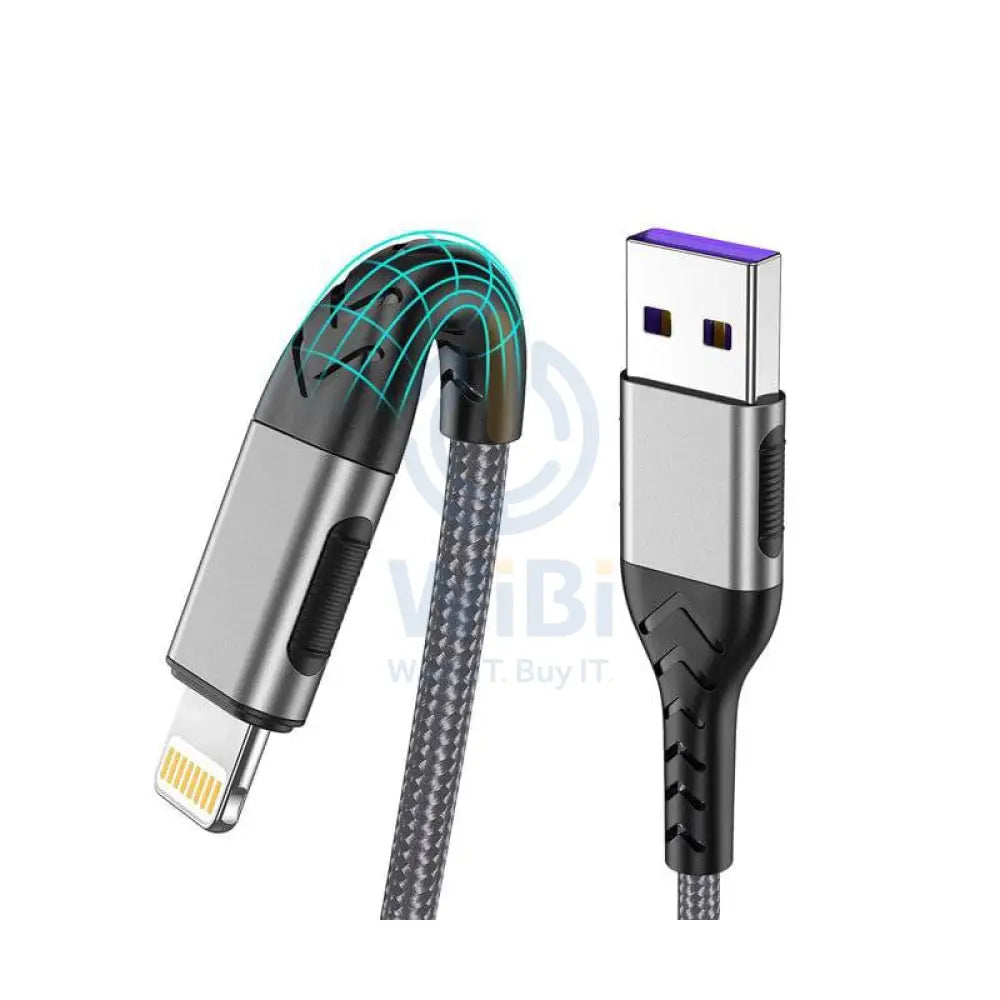 USB A to Lightning Charging Cable - Lightning / Silver / Pack of 3 - Cable
