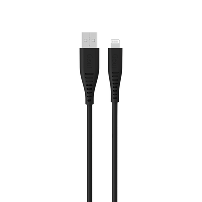 GOUI Silicon Cable - 1.5 Meter / USB-A / Lightning / Black