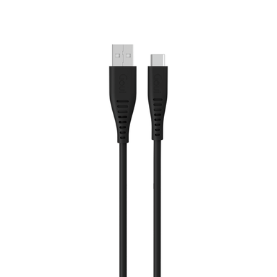 GOUI Silicon Cable - 1.5 Meter / USB-A / USB-C / Black