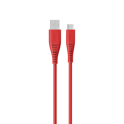 GOUI Silicon Cable - 1.5 Meter / USB-A / USB-C / Red