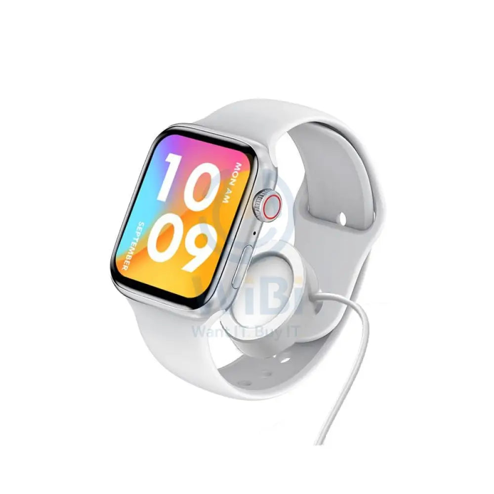 V52 Square SmartWatch - 45mm / Bluetooth 5.2 / Silver