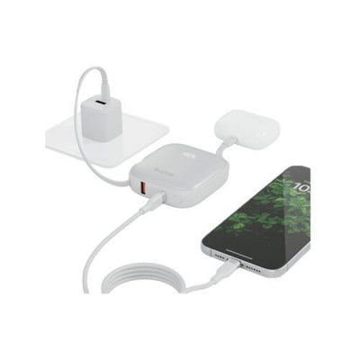 Bazic GoPower Fusion 4 in 1 Power Bank With Build in USB-C And Lightning Cable 10000mAh - Vanilla