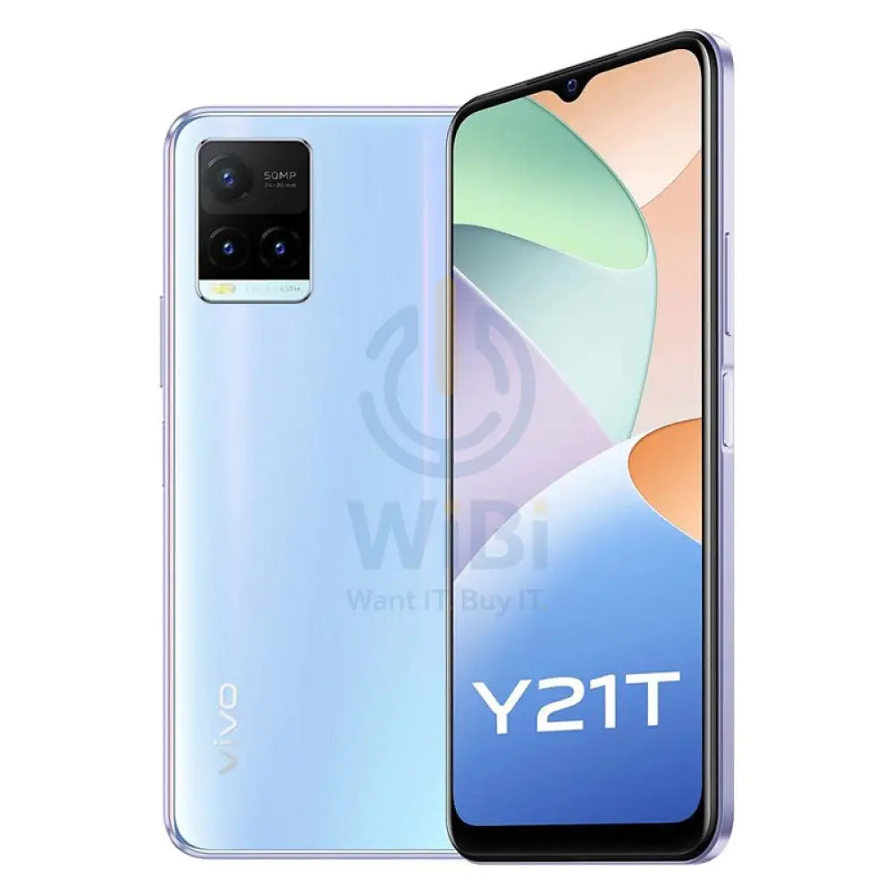 Vivo Y21T - 128 جيجابايت / 6.51" HD+ / 4جي / واي-فاي / Pearl أبيض - هاتف